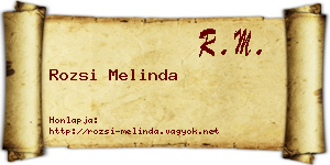 Rozsi Melinda névjegykártya