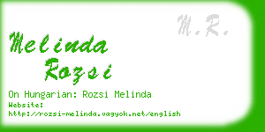 melinda rozsi business card